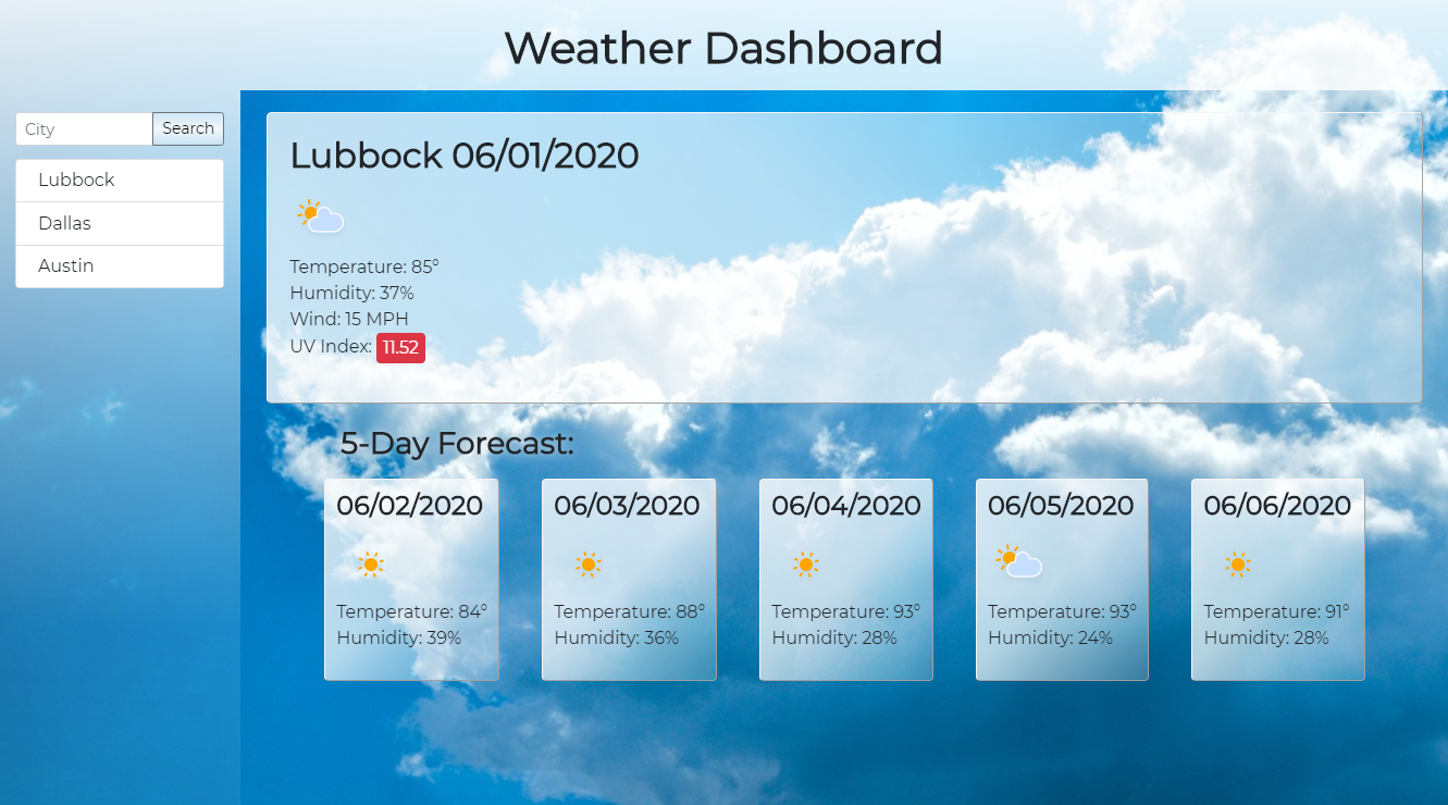 Weather Dashboard